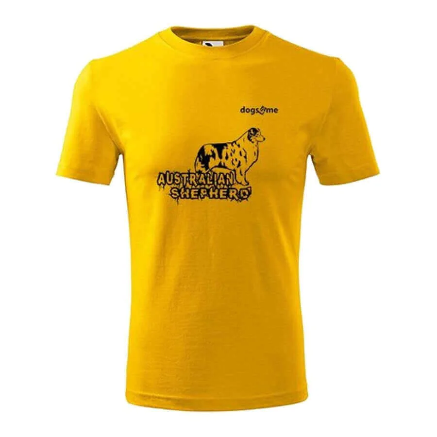 t-shirt australian shepherd geel