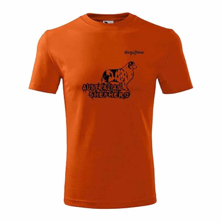 t-shirt australian shepherd oranje