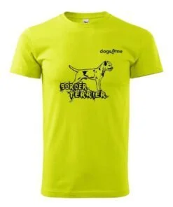 t-shirt border terrier lime