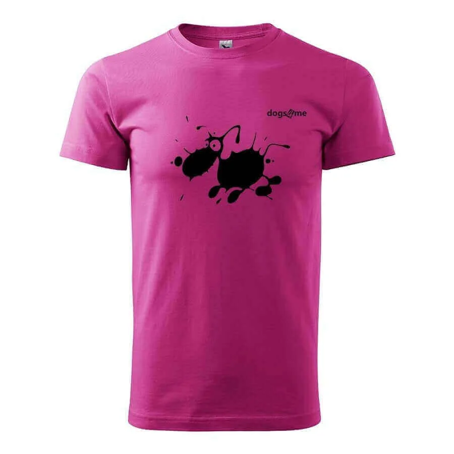 t-shirt dog blot Roze