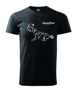 t-shirt GSD met bite pad Zwart
